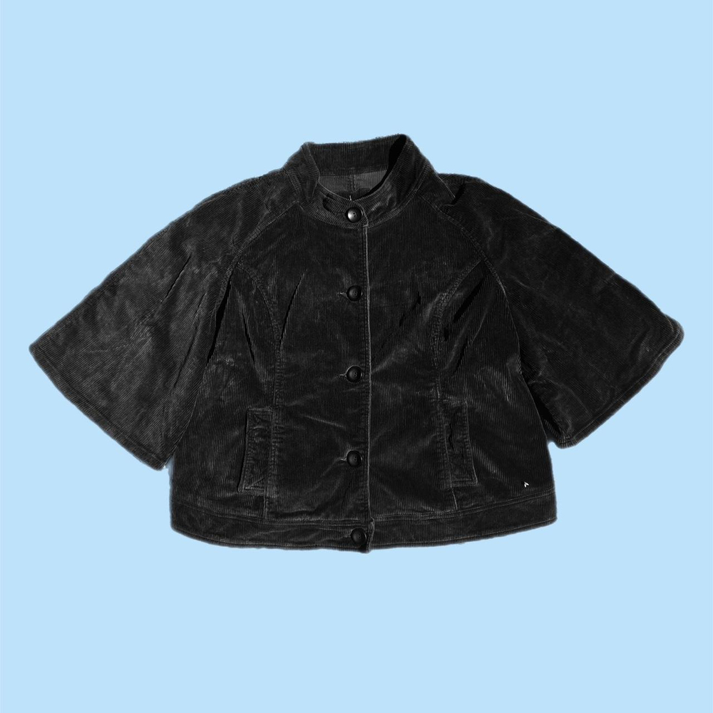 Lal Black Velvet Corduroy Button